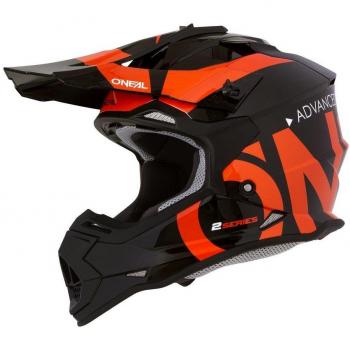O'Neal 2Series Slick Kinder Motocross Helm Enduro MX Gelände Quad Cross Motorrad Bike Schutz, 0200-SYouth, Farbe Schwarz Orange, Größe M