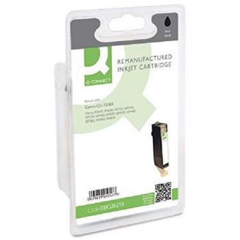 Cartucho de Tinta Negra Compatible Q-Connect para Canon CLI-521 BK (2933B001) Remanufacturado