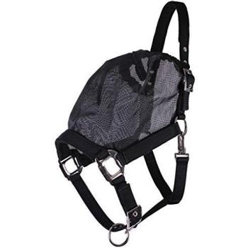 Qhp Halter Fly Mask Combi in size: Pony. - black - Pony