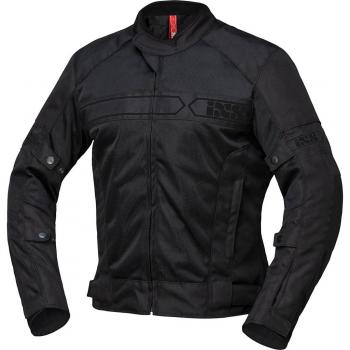 iXS Chaqueta de Moto Evo-Air Negra, chaqueta textil de motocicleta, talla L