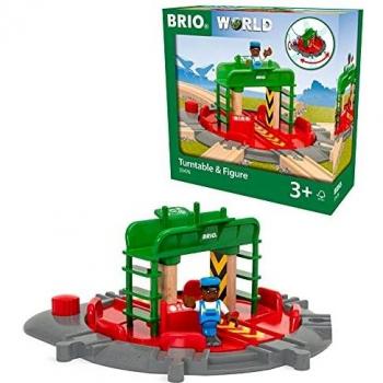 Brio Wooden Train Track Turntable with Character Figure