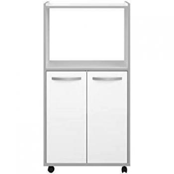 Mueble Auxiliar Gris Melamina Cromado 60 x 43 x 118 cm - Renueva Tu Cocina
