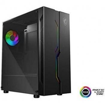 MSI MAG VAMPIRIC 010 Mid-Tower Caja de PC Gaming, Negro, 1 x 120 mm ARGB Ventilador Incluido, Panel Cristal Templado, ATX, mATX, Mini-ITX
