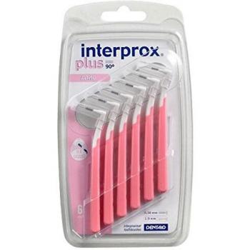 Interprox interdental Brushes Nano Pink, 3 Pack of 6 Pieces