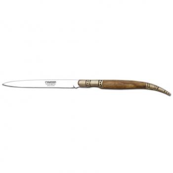 Navaja estilete Cudeman 401-L con mango de madera de olivo y hoja de 11 cm.