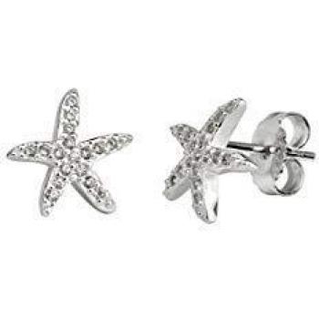 VIDAL & VIDAL Pendientes Plata 1ª Ley 925 Estrella Mar Circonitas