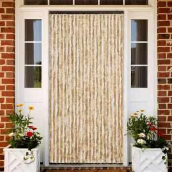 Cortina Mosquitera de Chenilla Beige 90x200 cm Extraíble