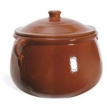 Olla de Barro Chata con Tapa 20 cm (4,7 L) Nº0