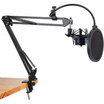 Soporte Cantilever Universal Nb35 para Micrófono de Escritorio con Clip y Trípode