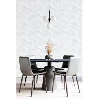 Papel Pintado Mármol Texturado Mate - 1 Rollo 55 x 250 cm, Instalación Fácil con Agua, Sin Adhesivo