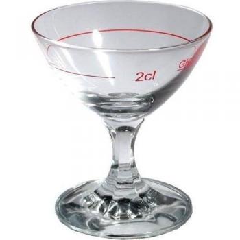 Table Roc Nectar Copa de Licor 5cl, con la marca de llenado en 2cl, Anillo rojo, 6 Copa