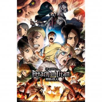 Póster Attack on Titan Season 2 Key Art 91.5 x 61 cm