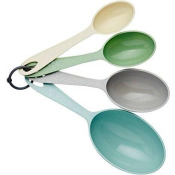 Juego de 4 Cucharas Medidoras Grandes Clásicas de Plástico en Colores