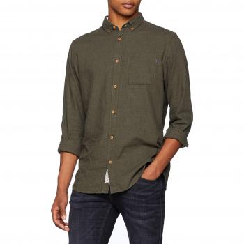 JACK & JONES PREMIUM Jprcolumbo Solid Shirt L/s STS, Camisa para Hombre, Verde