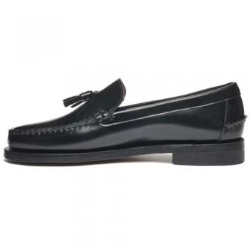 Sebago Will Classic Leather Loafers for Men - Black, Wide Fit