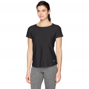 Under Armour UA Vanish Disrupt Mesh SS Camiseta de Manga Corta, Mujer, Negro