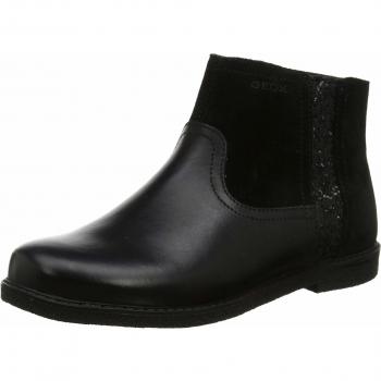 Geox J Shawntel Girl B, Botines para Niñas, Negro