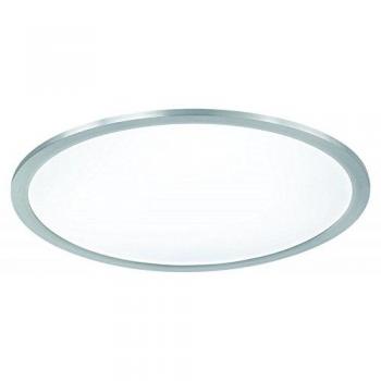 Plafoniera LED Tonda Dimmerable 15W Acero Inoxidable Difusor Blanco Ø30 cm Phoenix Trio