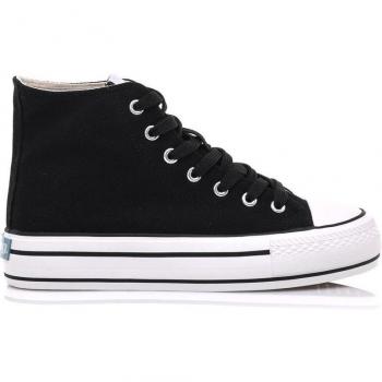 MTNG Mustang Bigger-X Zapatillas Deportivas para Mujer, Color Negro, con Cierre de Cordones y Puntera Redonda, Doble Suela