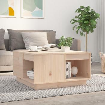 Mesa de centro de madera maciza de pino 60x61x32,5 cm en color natural, blanco o gris, para salón o comedor, mesa auxiliar o mesa de café