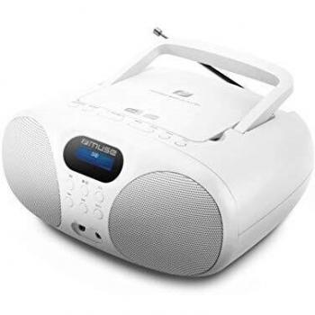 Radio CD portátil MUSE MD-208DBW con DAB+ y FM - Blanco