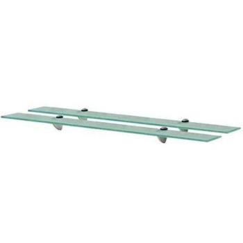 vidaXL Floating Shelves 2 pcs Glass 90x20 cm 8 mm