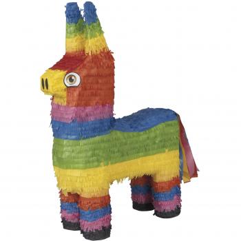 Unique Party- Piñata burro para tirar, Multicolor