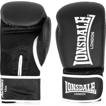 Lonsdale Ashdon Artificial Leather Boxing Gloves Black / White 12 oz unisex