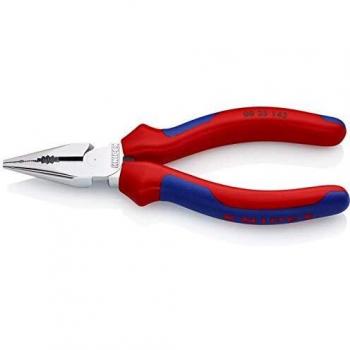 Alicate universal Knipex de ángulo recto, con características de corte máximo para cable de cobre: 8 mm (cable rígido) y 2 mm (cable rígido medio)