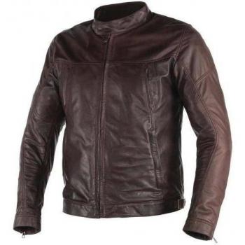 HESTON LEATHER JACKE 50 marrón