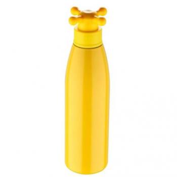 Botella de agua 750ml acero inoxidable amarilla con tapa de grifo Benetton