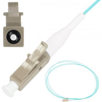 Cable de fibra óptica LC FTTH OM3 de 2m en color aguamarina