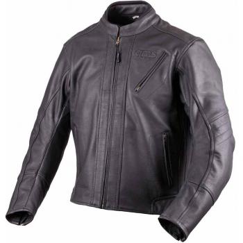 Chaqueta de Moto de Piel GMS Panther Negra - Cuero, Talla L