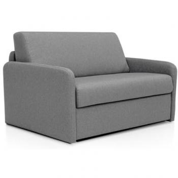 Sillón Cama Convertible en Tela Gris Claro - Cama de Listones Anchos 100cm - NADOA