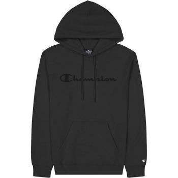 Sudadera Champion Hooded Sweatshirt Negra para Hombre, Talla XL, con capucha y diseño clásico