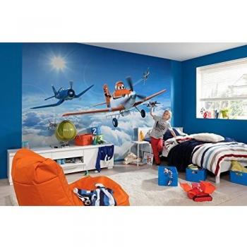Komar 1 – Mural de Papel Pintado de Aviones de Disney por Encima de Las Nubes, Multicolor, 8