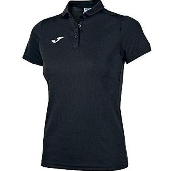 Joma Hobby Women's Short Sleeve Black Polo Shirt