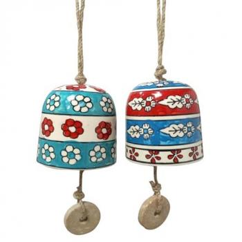 Campana Colgante Azul Redonda 2U - 32x9x9cm Signes Grimalt