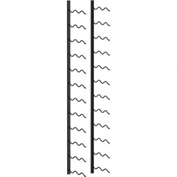 vidaXL Wall-mounted Wine Rack for 24 Bottles Black Iron