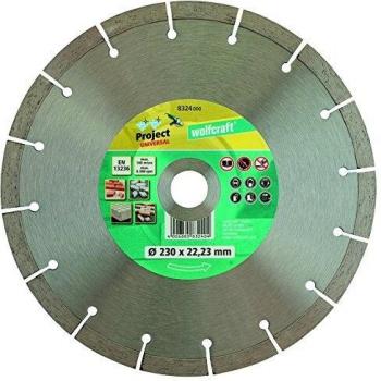 Wolfcraft 8324000 8324000-1 Disco diamantado de tronzar Project Universal para amoladoras angulares diam. 230 x 22,2 mm
