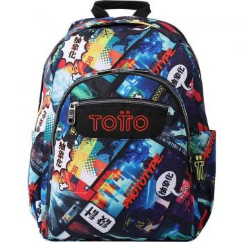 TOTTO - Mochila escolar adaptable a carro eco-friendly Kasuya - Acuareles-6C9