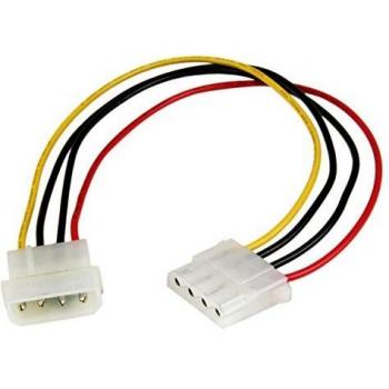 StarTech.com Cable de 30cm de Extensión de Alimentación Corriente Molex LP4 - 4 pines Macho a Hembra