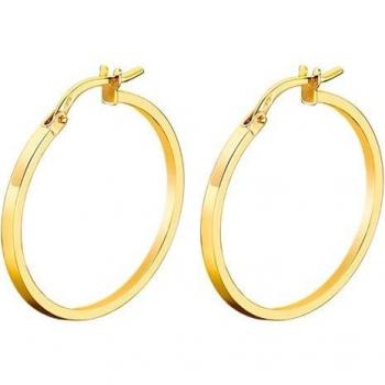 Pendientes Time Road Basics de Oro 9K - Mujer