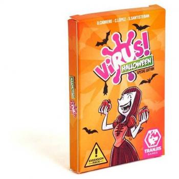 Virus! Halloween - Juego de mesa de Tranjis Games, expansión del juego Virus!, incluye temática de Halloween, 2-6 jugadores, partidas de 20-40 minutos, recomendado para mayores de 8 años
