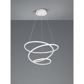Lámpara Colgante Led Trio Bologna Blanco 1xSMD LED 36W 4000k, Araña Led 36w Dimmer 4000k Diseño Moderno Vortex Bologna White