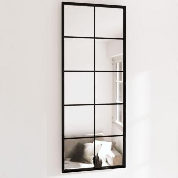 Espejos de pared 2 piezas negro 100x40 cm metal