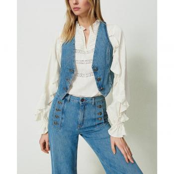Chaleco TWINSET vaquero ajustado