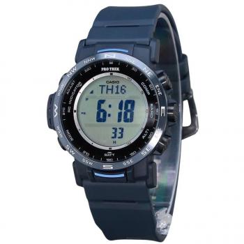 Casio ProTrek Climber Line Digital Blue Bio-Based Resin Tough Solar Men's Watch PRW-35Y-2 100M