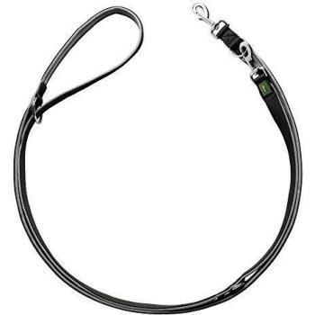 Correa para Perro Hunter Neopreno Negro/Gris - 200 cm de Longitud, 20 mm de Ancho, Ajustable