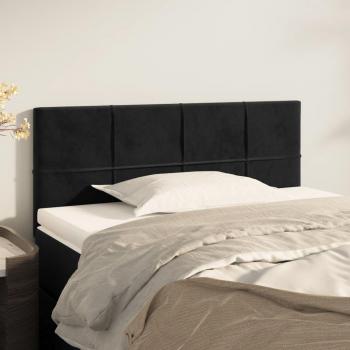 Cabecero de terciopelo negro 100x5x78/88 cm Vidaxl